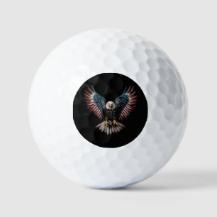 American Flag Bald Eagle 4th of July USA Patriotic Golf Balls