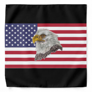 American Flag Bald Eagle Bandana