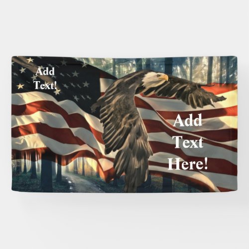 American Flag Bald Eagle Banner