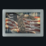 American Flag Bald Eagle Belt Buckle<br><div class="desc">American Flag Bald Eagle</div>