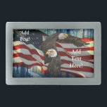 American Flag Bald Eagle Belt Buckle<br><div class="desc">American Bald Eagle American Flag</div>