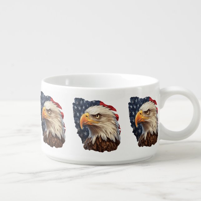 American Flag Bald Eagle Bowl (Left)
