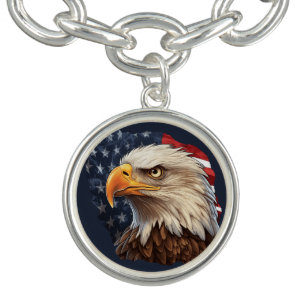 American Flag Bald Eagle Bracelet