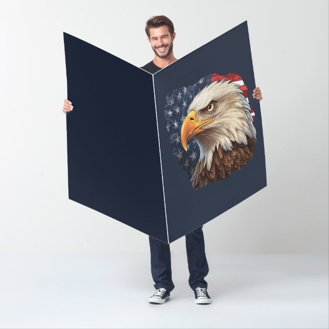 American Flag Bald Eagle Card (In Situ)