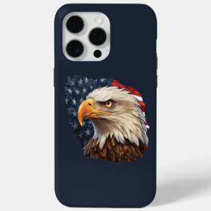 American Flag Bald Eagle iPhone 15 Pro Max Case