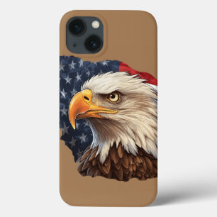 American Flag Bald Eagle iPhone 13 Case