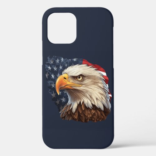 American Flag Bald Eagle iPhone 12 Case