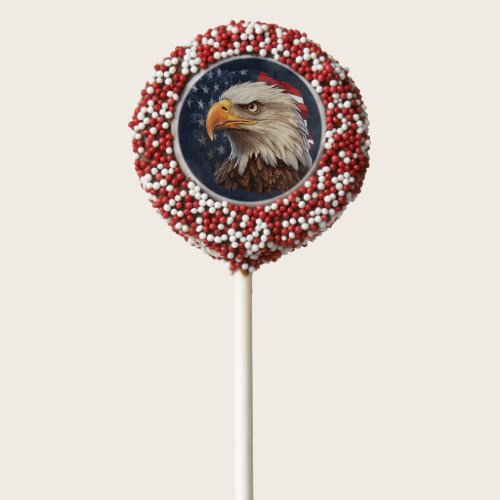 American Flag Bald Eagle Chocolate Covered Oreo Pop