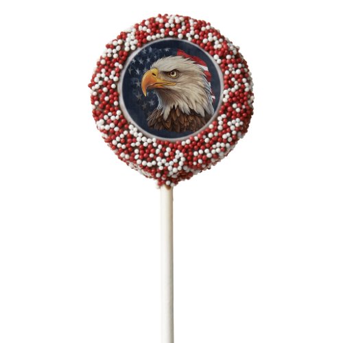 American Flag Bald Eagle Chocolate Covered Oreo Pop