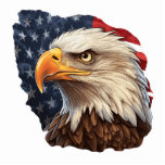 American Flag Bald Eagle Cutout<br><div class="desc">Showcase your patriotism with our stunning American Flag Patriotic Eagle design, featuring the majestic bald eagle set against a backdrop of the iconic American flag. This captivating imagery embodies the spirit of freedom and pride, making it the perfect symbol to display on a wide range of products. Whether you're looking...</div>