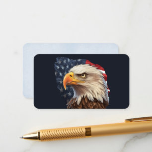 American Flag Bald Eagle Enclosure Card