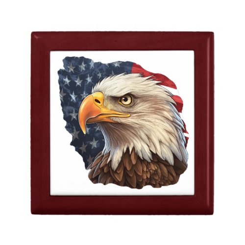 American Flag Bald Eagle Gift Box