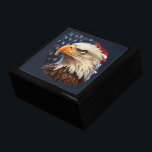 American Flag Bald Eagle Gift Box<br><div class="desc">Showcase your patriotism with our stunning American Flag Patriotic Eagle design, featuring the majestic bald eagle set against a backdrop of the iconic American flag. This captivating imagery embodies the spirit of freedom and pride, making it the perfect symbol to display on a wide range of products. Whether you're looking...</div>