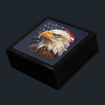 American Flag Bald Eagle Gift Box<br><div class="desc">Showcase your patriotism with our stunning American Flag Patriotic Eagle design, featuring the majestic bald eagle set against a backdrop of the iconic American flag. This captivating imagery embodies the spirit of freedom and pride, making it the perfect symbol to display on a wide range of products. Whether you're looking...</div>