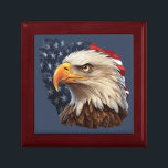 American Flag Bald Eagle Gift Box<br><div class="desc">Showcase your patriotism with our stunning American Flag Patriotic Eagle design, featuring the majestic bald eagle set against a backdrop of the iconic American flag. This captivating imagery embodies the spirit of freedom and pride, making it the perfect symbol to display on a wide range of products. Whether you're looking...</div>
