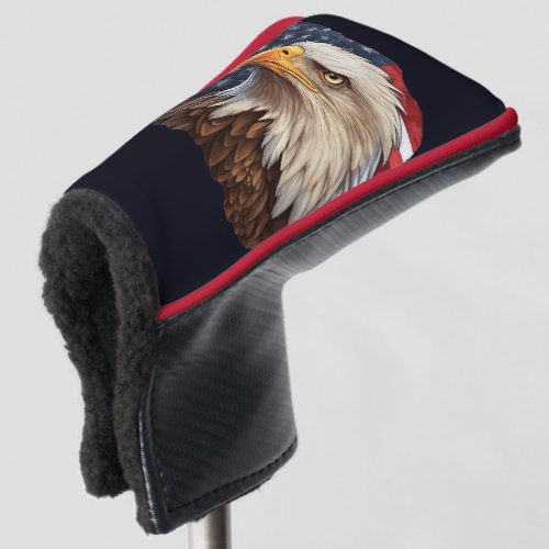 American Flag Bald Eagle Golf Head Cover