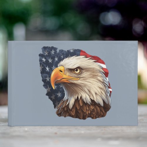 American Flag Bald Eagle Guest Book