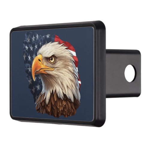 American Flag Bald Eagle Hitch Cover