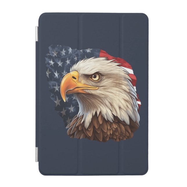 American Flag Bald Eagle iPad Mini Cover (Front)