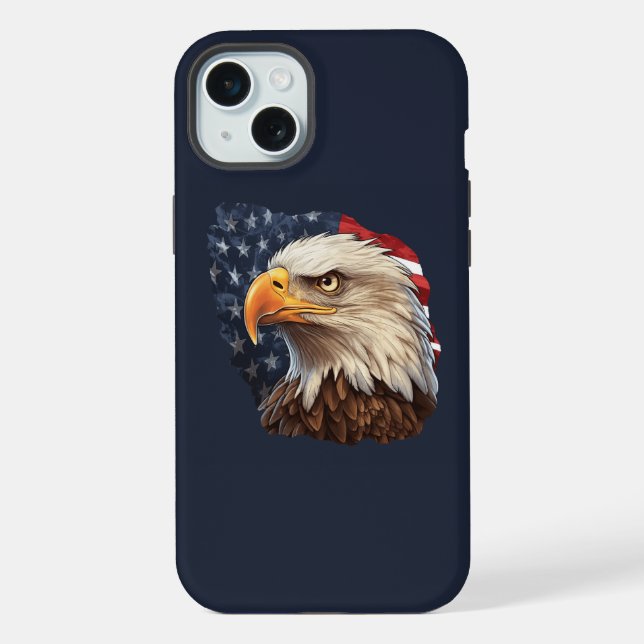 American Flag Bald Eagle Iphone Case (Back)