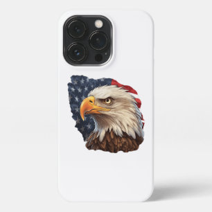 American Flag Bald Eagle iPhone 13 Pro Case