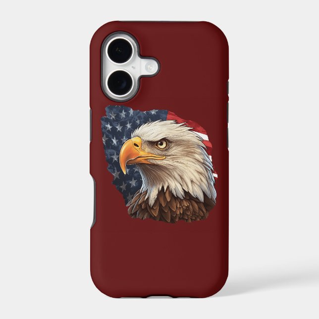 American Flag Bald Eagle Iphone Case (Back)
