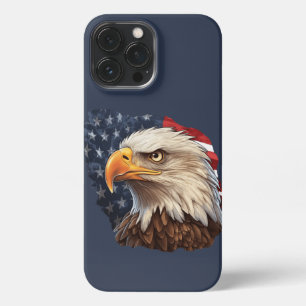 American Flag Bald Eagle iPhone 13 Pro Max Case