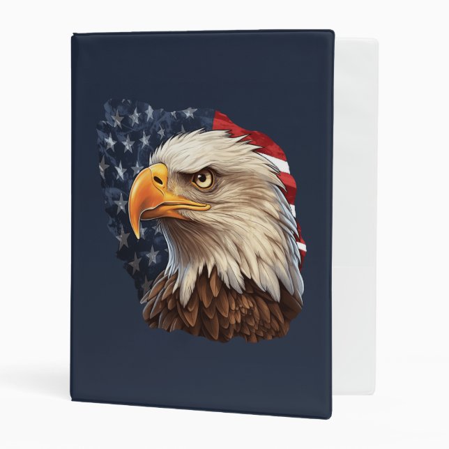 American Flag Bald Eagle Mini Binder (Front/Inside)