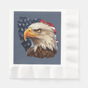 American Flag Bald Eagle Napkins
