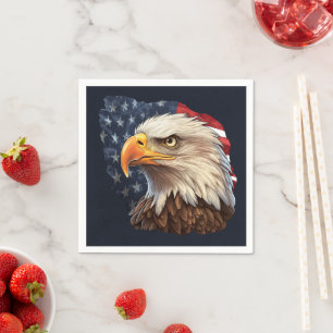 American Flag Bald Eagle Napkins