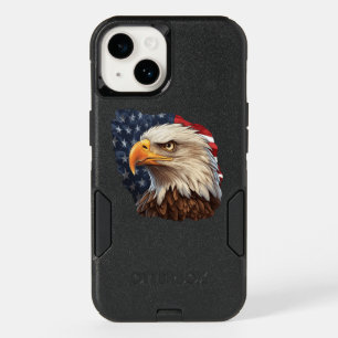American Flag Bald Eagle OtterBox iPhone 14 Case