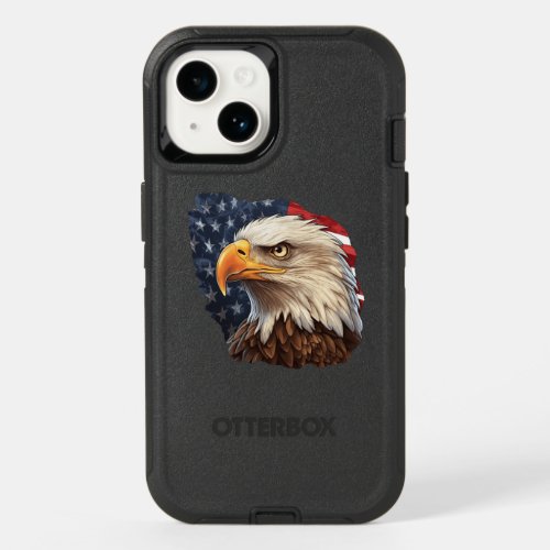 American Flag Bald Eagle OtterBox iPhone 14 Case
