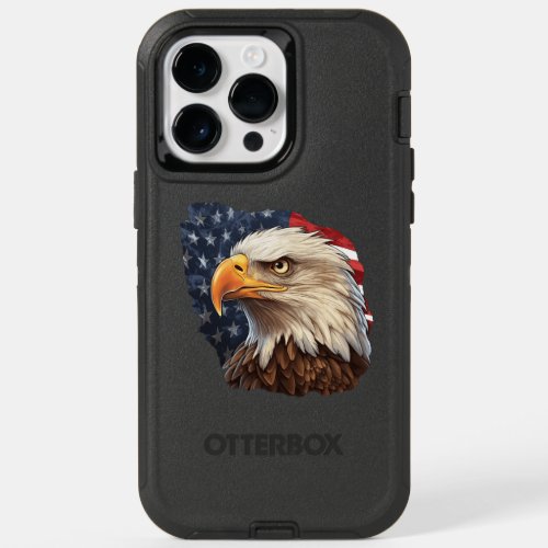 American Flag Bald Eagle OtterBox iPhone 14 Pro Max Case