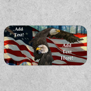 American Flag Bald Eagle Patch