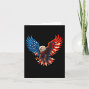 American Flag Bald Eagle Patriotic Eagle 4th Of Ju Card