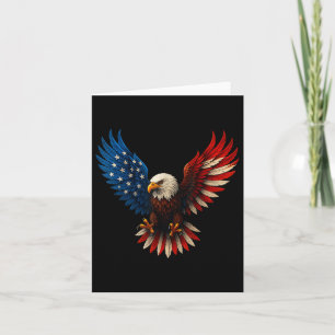 American Flag Bald Eagle Patriotic Eagle 4th Of Ju Card