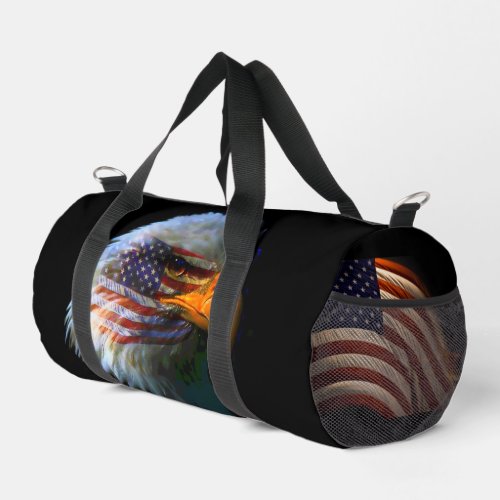 American Flag Bald Eagle Political Duffle Bag