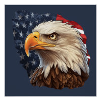 American Flag Bald Eagle