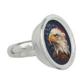 American Flag Bald Eagle Ring (Side)