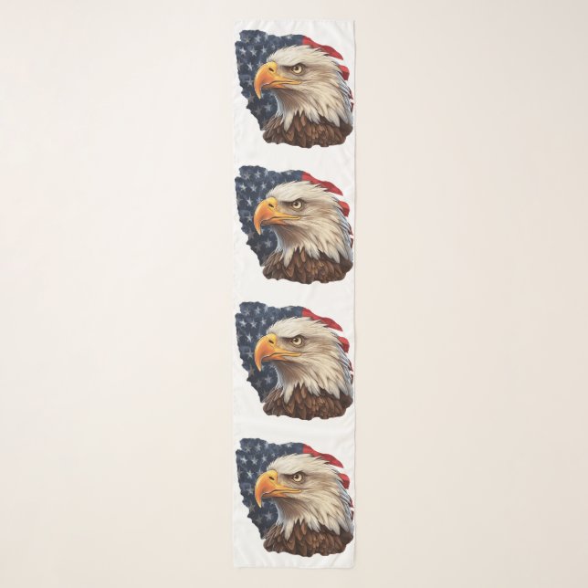 American Flag Bald Eagle Scarf (Front)