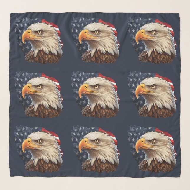 American Flag Bald Eagle Scarf (Front)
