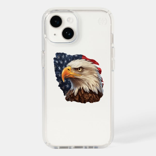 American Flag Bald Eagle Speck iPhone Case (Front)