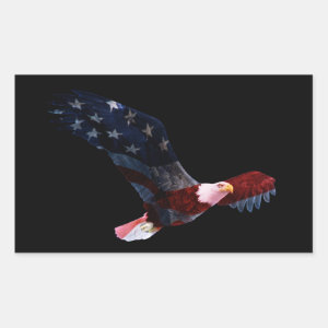 American Flag Bald Eagle Sticker