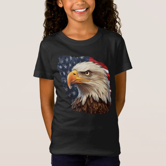 American Flag Bald Eagle T-Shirt (Front)