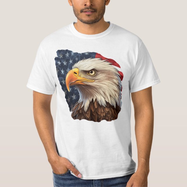 American Flag Bald Eagle T-Shirt (Front)