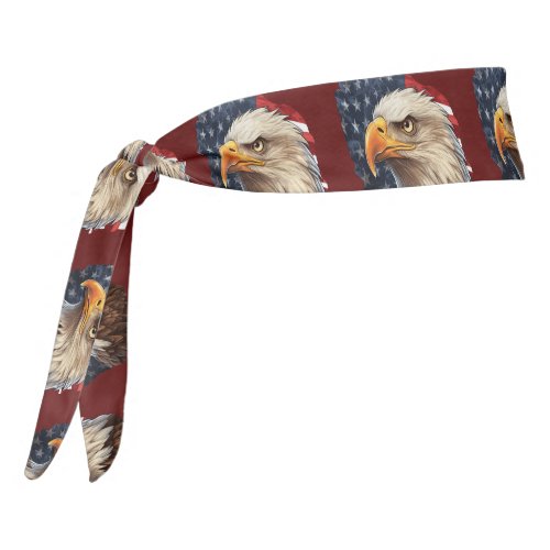 American Flag Bald Eagle Tie Headband