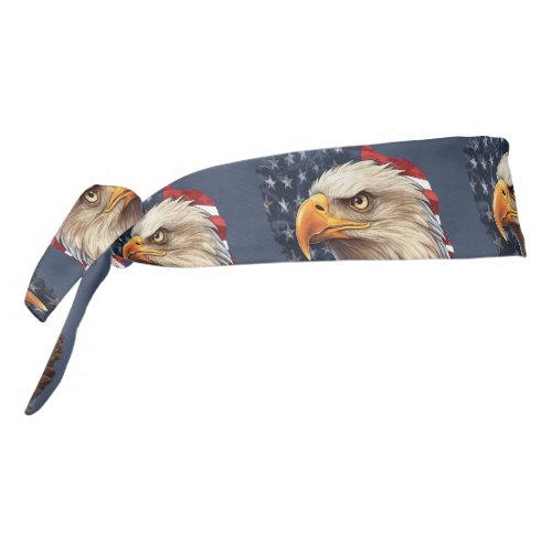 American Flag Bald Eagle Tie Headband