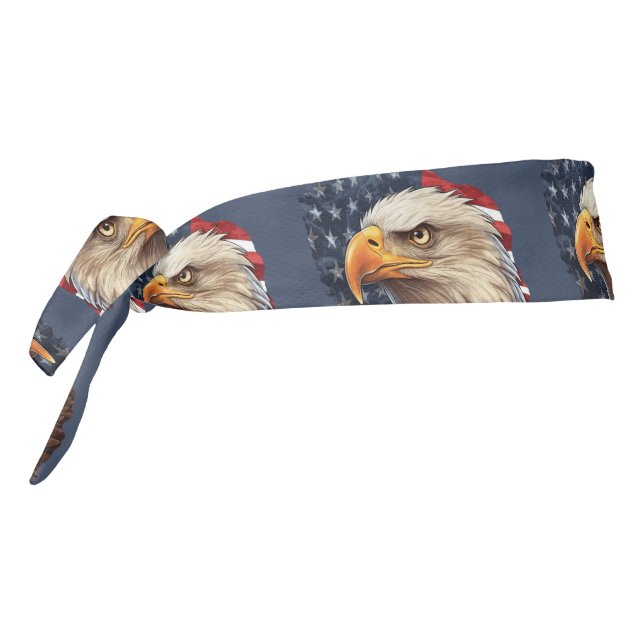 American Flag Bald Eagle Tie Headband (Rotate 270)