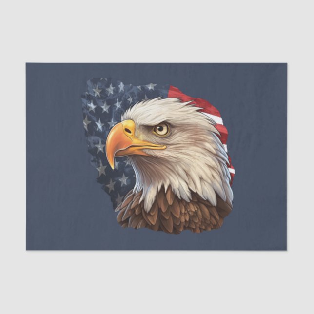 American Flag Bald Eagle Tissue Paper (Front)
