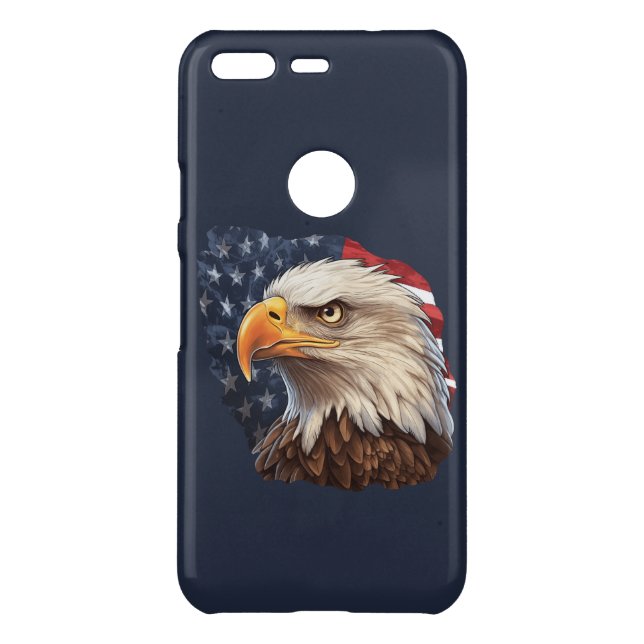 American Flag Bald Eagle Uncommon Google Pixel Case (Back)